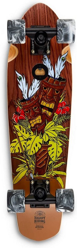Cruiser Skateboard GHETTOBLASTER CRUISER TIKI TOTEM  MOGANO 26 7,25