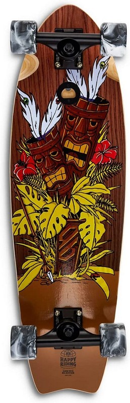 Cruiser Skateboard GHETTOBLASTER CRUISER TIKI TOTEM  MOGANO  FISHTAIL 30 9