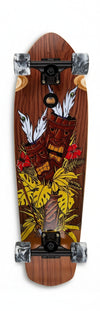 Cruiser Skateboard GHETTOBLASTER CRUISER TIKI TOTEM   MOGANO 32 9.125