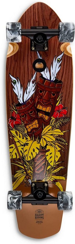 Cruiser Skateboard GHETTOBLASTER CRUISER TIKI TOTEM   MOGANO 32 9.125