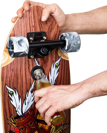 Cruiser Skateboard GHETTOBLASTER CRUISER TIKI TOTEM   MOGANO 32" 9.125"