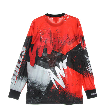 MITCHELL &amp; NESS Maglietta Manica Lunga Uomo Nba Hyper Hoops Moto L/s Hardwood Classics Chibul Red da uomo