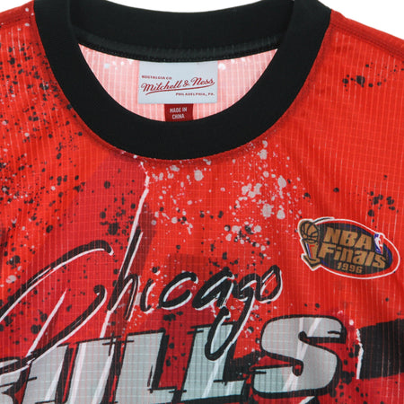 MITCHELL &amp; NESS Maglietta Manica Lunga Uomo Nba Hyper Hoops Moto L/s Hardwood Classics Chibul Red da uomo