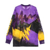 MITCHELL & NESS Maglietta Manica Lunga Uomo Nba Hyper Hoops Moto L/s Hardwood Classics Loslak Dark Purple da uomo