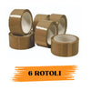 EcoPrice® Nastro Adesivo Imballaggio Colorato Avana S. 48mmx66m 6 Rotoli Scotch