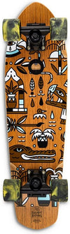 Cruiser Skateboard GHETTOBLASTER CRUISER GEROGLIFIC TEAK  26 7,25