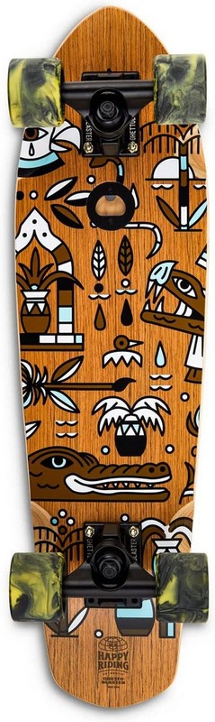 Cruiser Skateboard GHETTOBLASTER CRUISER GEROGLIFIC TEAK  26 7,25