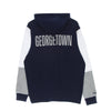 MITCHELL & NESS Felpa Cappuccio Uomo Ncaa Fusion Fleece 2.0 Geohoy Navy/white da uomo