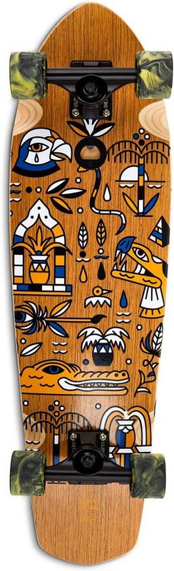 Cruiser Skateboard GHETTOBLASTER CRUISER GEROGLIFIC TEAK  32 9.125