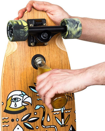 Cruiser Skateboard GHETTOBLASTER CRUISER GEROGLIFIC  FISH TAIL TEAK  33" 9.5"