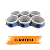EcoPrice® Nastro Adesivo Imballaggio SIGILLO DI GARANZIA 48mmx66m 6 Rotoli Scotch