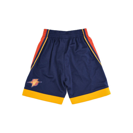 MITCHELL &amp; NESS Pantaloncino Basket Uomo Nba Swingman Shorts Hardwood Classics Golwar Original Team Colors da uomo