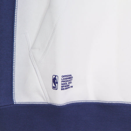 NIKE NBA Felpa Cappuccio Uomo Nba Fleece Hoodie Team 31 Courtside White da uomo