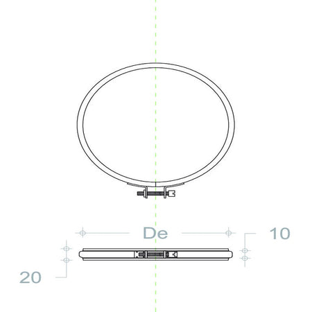 Fascetta in rame da 150mm per bloccaggio tubi - 1pz