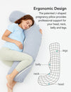 Cuscino gravidanza a forma di J Momcozy