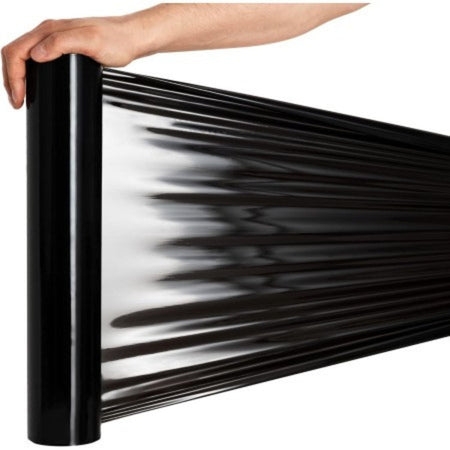 EcoPrice® Pellicola Film Estensibile Nero Da 2,5 Kg 23 Micron Bobina Super Resistente 6 RotolI
