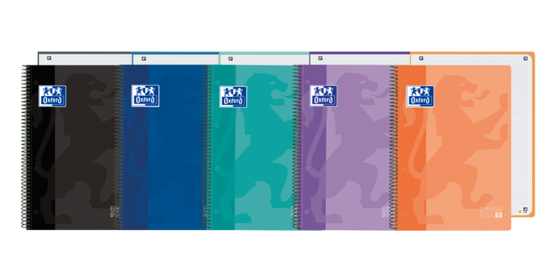 Oxford School Classic Europeanbook 1 - Copertina in plastica A4+ - 5x5 - 80 fogli