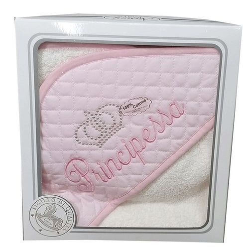 Accappatoio Baby a Triangolo in Spugna Principessa