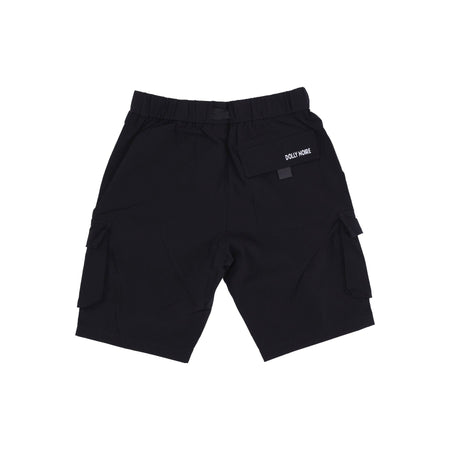 DOLLY NOIRE Pantalone Corto Uomo Techno Cargo Shorts Black da uomo