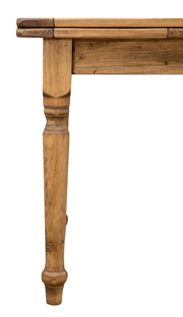 Biscottini Tavolo allungabile Country in legno massello di tiglio finitura naturale. Made in Italy