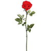 Fiore artificiale Rosa h 35 cm effetto realistico con stelo e foglie verdi