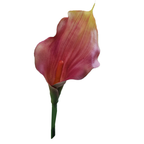 Fiore artificiale Calla h 57 cm effetto realistico con stelo verde