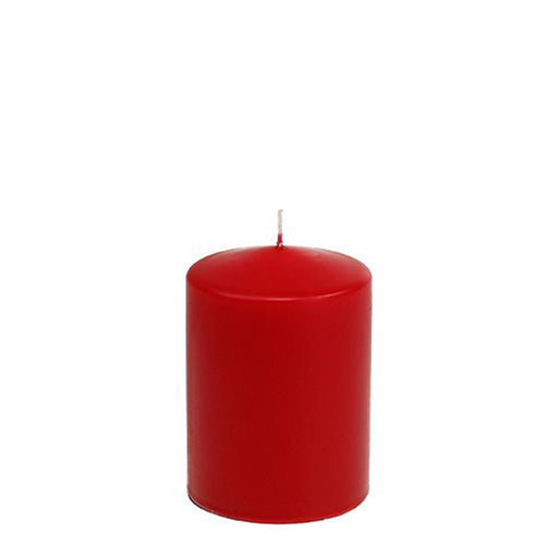 Candela cilindrica a cera colorata rosso h 6 cm decorazione natalizia set da 6 pezzi