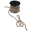 Nastro cordoncino con perle  8 mm x 4 mt per decorazioni e confezioni natalizie