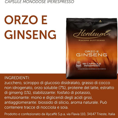 Illy Hordeum Infuso Capsule Iperespresso Orzo-Ginseng 18pz