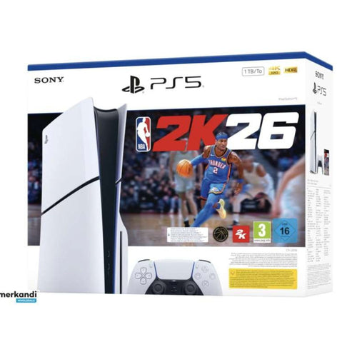 Sony Playstation 5 Ps5 Slim Disc 1tb White + NBA 2K26 ITA