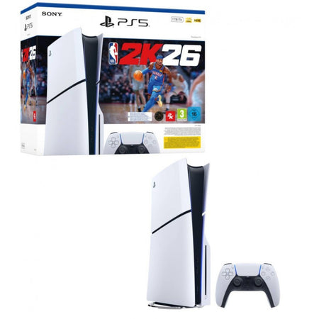 Sony Playstation 5 Ps5 Slim Disc 1tb White + NBA 2K26 ITA