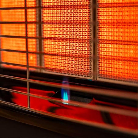 EcoPrice®Stufa A Gas Pieghevole,Infrarossi,Accensione Piezoelettrica,Adatta Per GPL/Butano/Propano,A 15 Kg,Sistema ODS