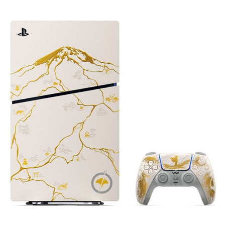PS5 Console 1TB Disc Ghost Of Yotei Gold Limited Edition White Slim ITA