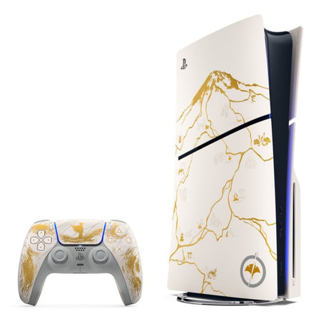 PS5 Console 1TB Disc Ghost Of Yotei Gold Limited Edition White Slim ITA