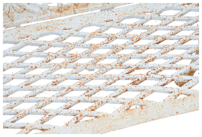 Biscottini Panchina Liberty da giardino in ghisa finitura bianca anticata L110xPR55xH90 cm
