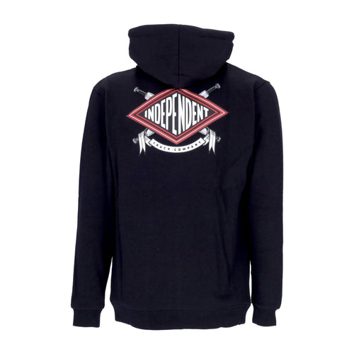 INDEPENDENT Felpa Cappuccio Zip Uomo Turn &burn Zip Hood Black da uomo