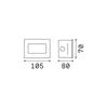Faretto Moderno Indio Alluminio Bianco Led 5W 3000K Luce Calda