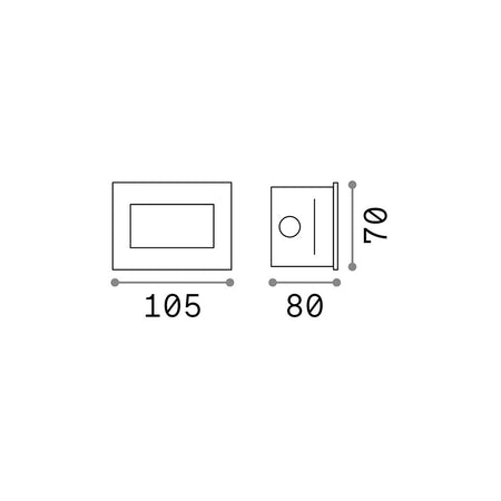 Faretto Moderno Indio Alluminio Bianco Led 5W 3000K Luce Calda