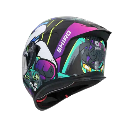 Shiro - Casco integrale Raptor crazy rabbit multicolore XL