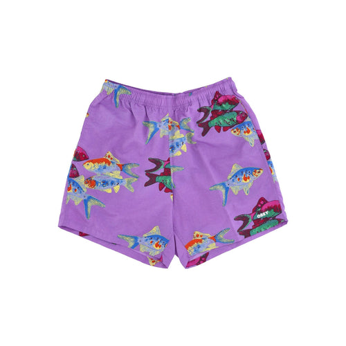 OBEY Pantaloncino Uomo Easy Fishbowl Short Lavender Silk Multi da uomo
