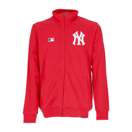 47 BRAND Felpa Leggera Collo Alto Uomo Mlb Helix Track Jacket Neyyan Red da uomo