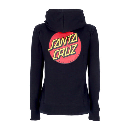 SANTA CRUZ Felpa Cappuccio Donna Classic Dot Chest Hood Black da donna