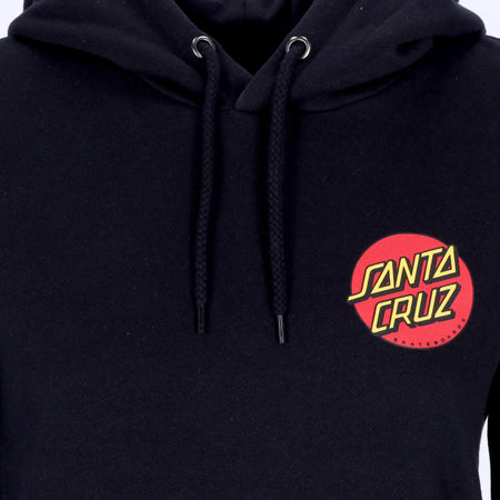 SANTA CRUZ Felpa Cappuccio Donna Classic Dot Chest Hood Black da donna