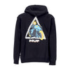 HUF Felpa Cappuccio Uomo Ghost Rider Triple Triangle Po Hoodie X Marvel Black da uomo