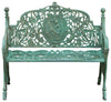 Biscottini Panchina Liberty in ghisa finitura verde anticata L105xPR43xH90 cm Robusta
