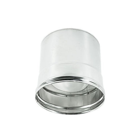 Raccordo inox F da 100mm per collegare tubo flessibile a tubo rigido