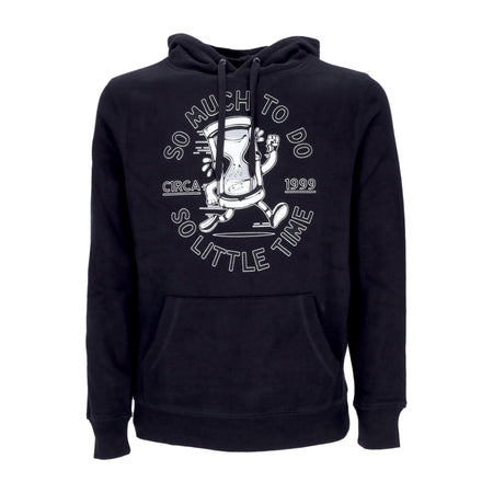 C1RCA Felpa Cappuccio Uomo Time Hood Black da uomo