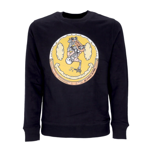 C1RCA Felpa Girocollo Uomo Clouds Crew Black da uomo