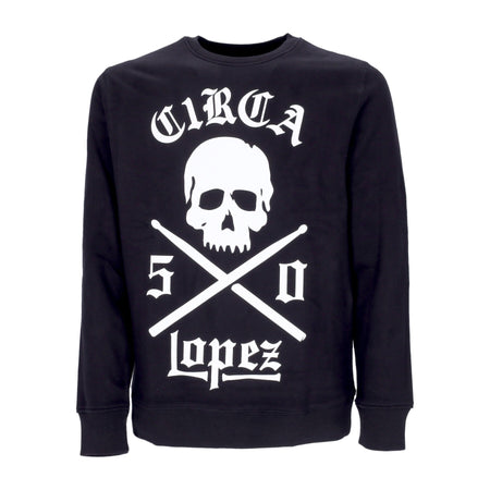 C1RCA Felpa Girocollo Uomo Lopez 50 Crew Black/white da uomo