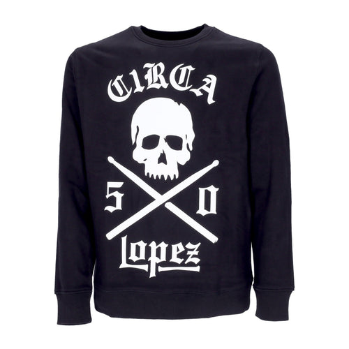 C1RCA Felpa Girocollo Uomo Lopez 50 Crew Black/white da uomo